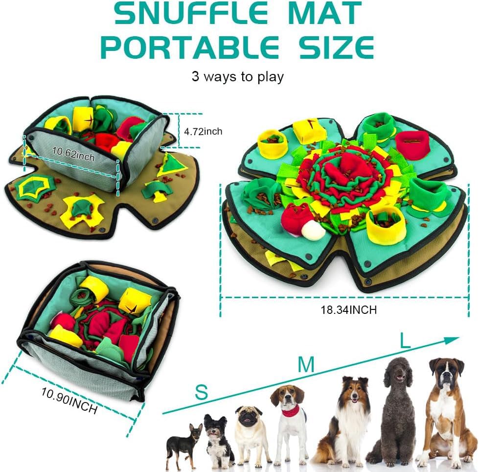 AWOOF Snuffle Mat-chien 19x19-materiaux-non-toxiques assurent sécurité et durabilité.