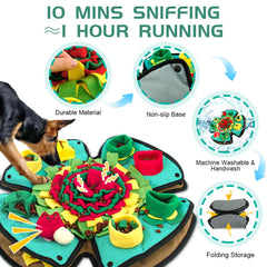 AWOOF Snuffle Mat chien 19x19-niveaux-difficulte offre un défi stimulant.