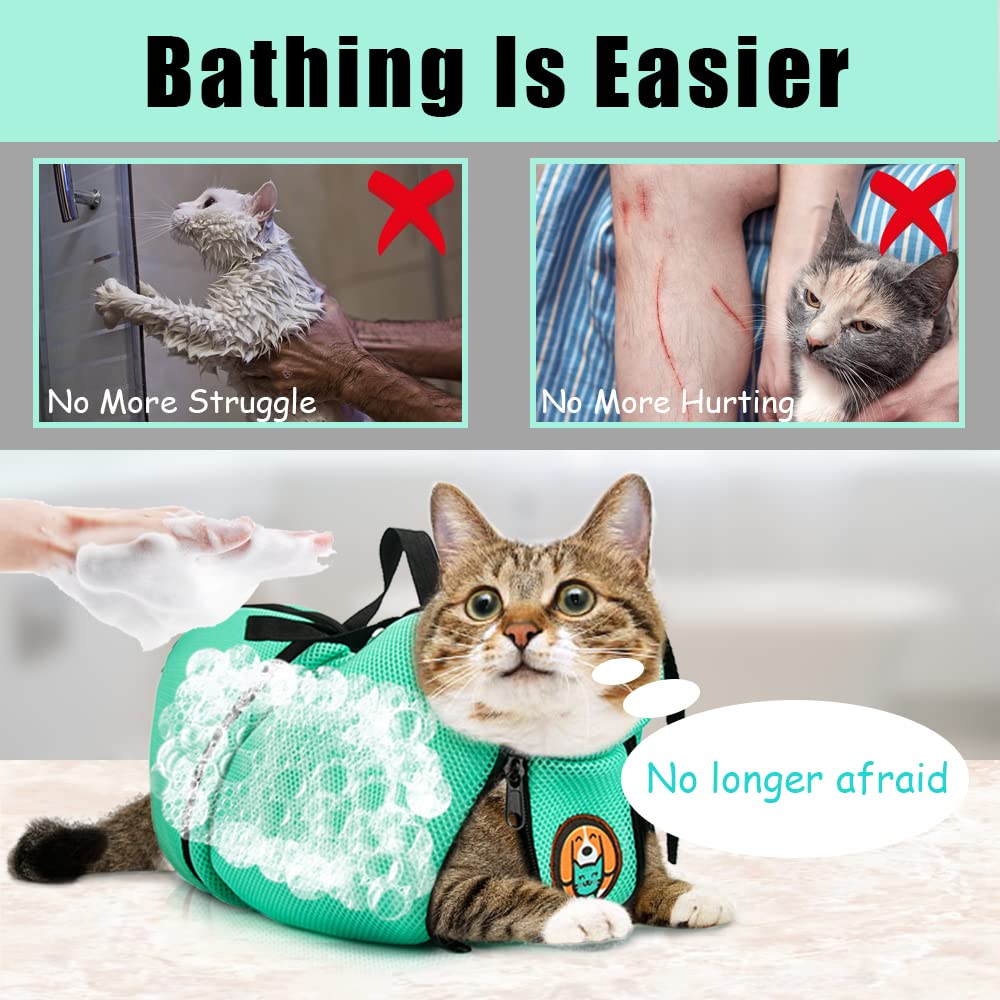 AWOOOF sac-bain pour chat avec maille respirante qui limite les morsures