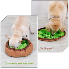 AWOOF Snuffle Mat pliable se transforme en bol pratique