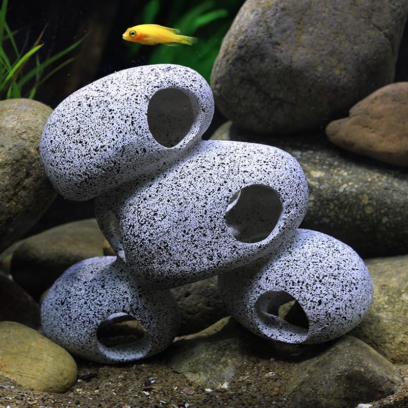 Décor aquarium cichlides Awxzom – ambiance naturelle et colorée.
