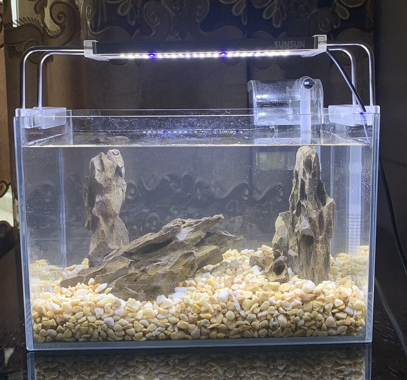 Décor d’aquarium naturel AWXZOM en ensemble pour un paysage harmonieux.