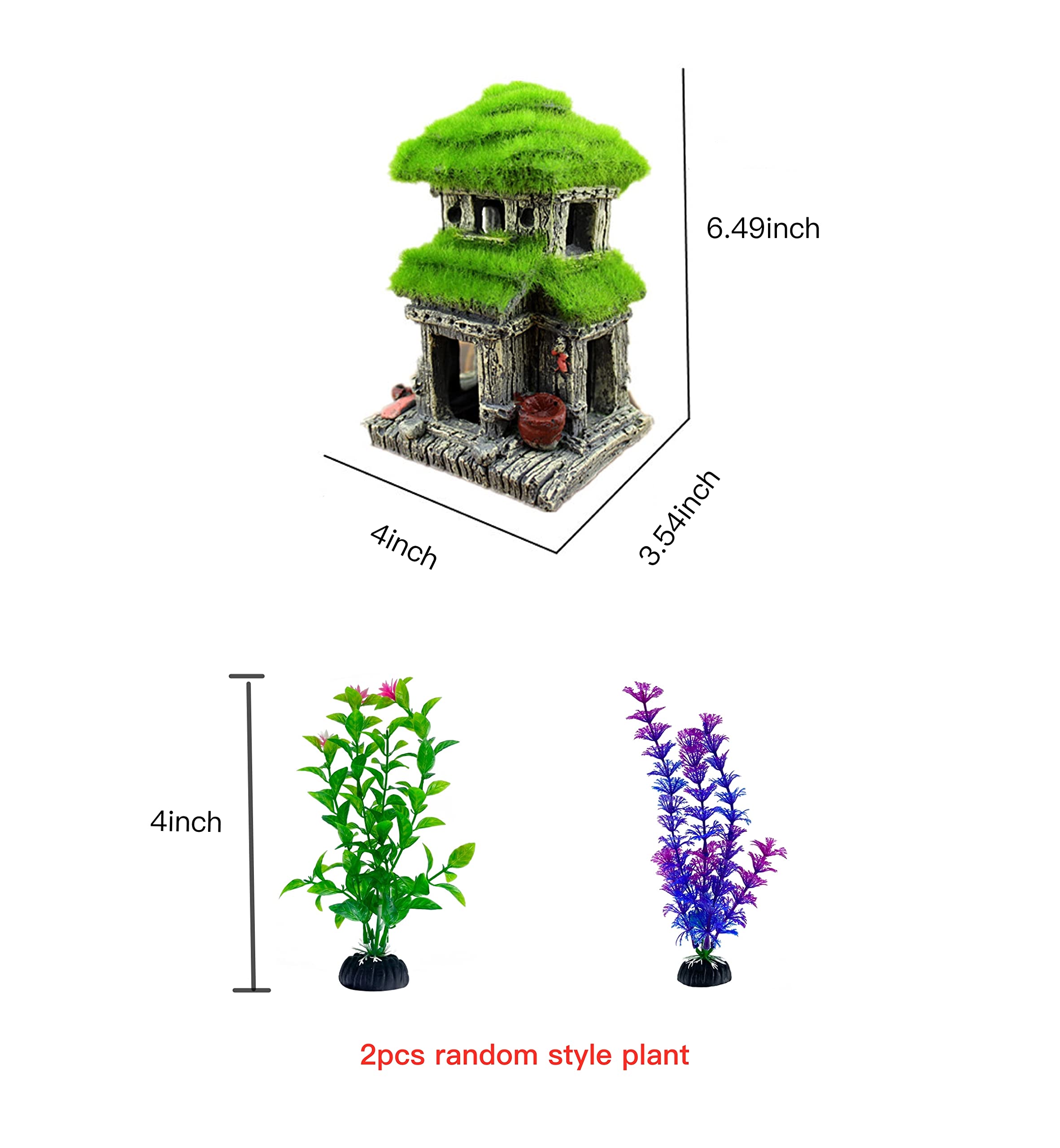 Plantes artificielles 4 pouces AWXZOM, ajout de couleur et cachettes durables.