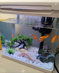 AWXZOM rocher-petit-jardin-aquarium: touche réaliste et refuge pour poissons.