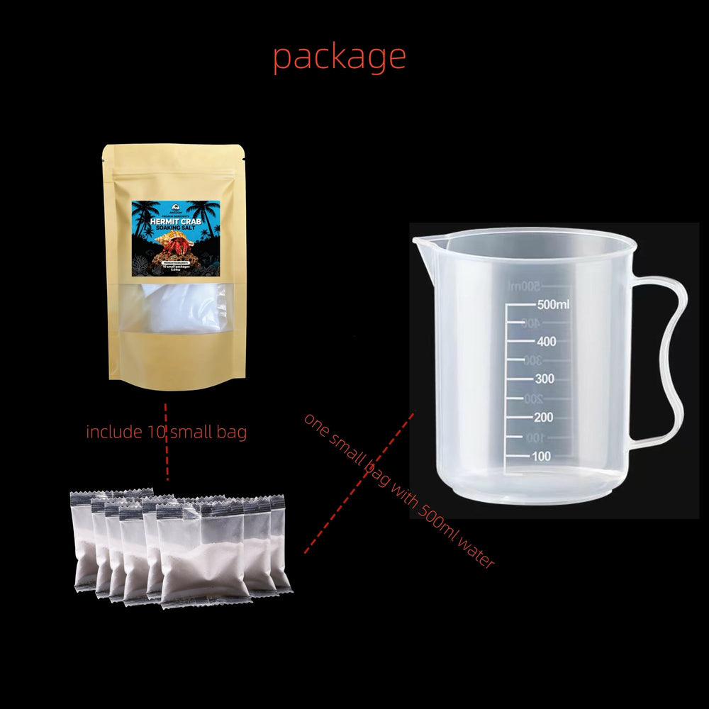 AWXZOM sel bain crabe hermite – tasse-mesure 500 ml pour doser facilement.