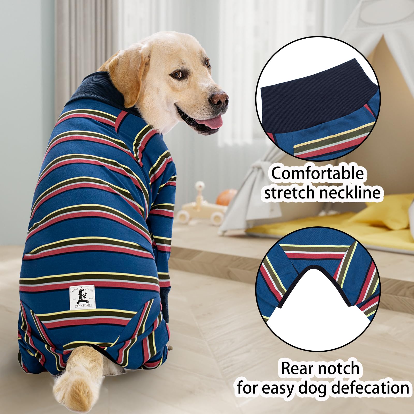 Axcimond Combinaison Recovery Chien boucles abdomen reglables facilitant les déplacements