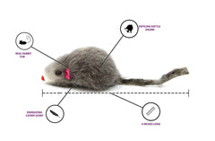 AXEL PETS : fourrure de lapin véritable récupérée, choix éco-responsable pour le jeu.