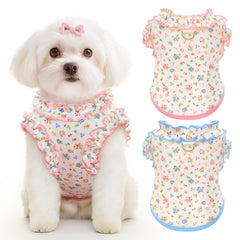 AXIIJGL tshirt chien petit ete volants, look frais pour l'été.