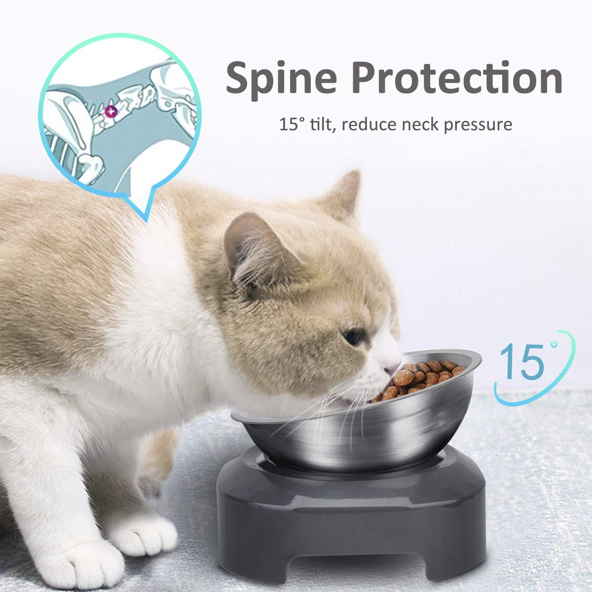 AYADA bol chat base antidérapante et stable pendant les repas