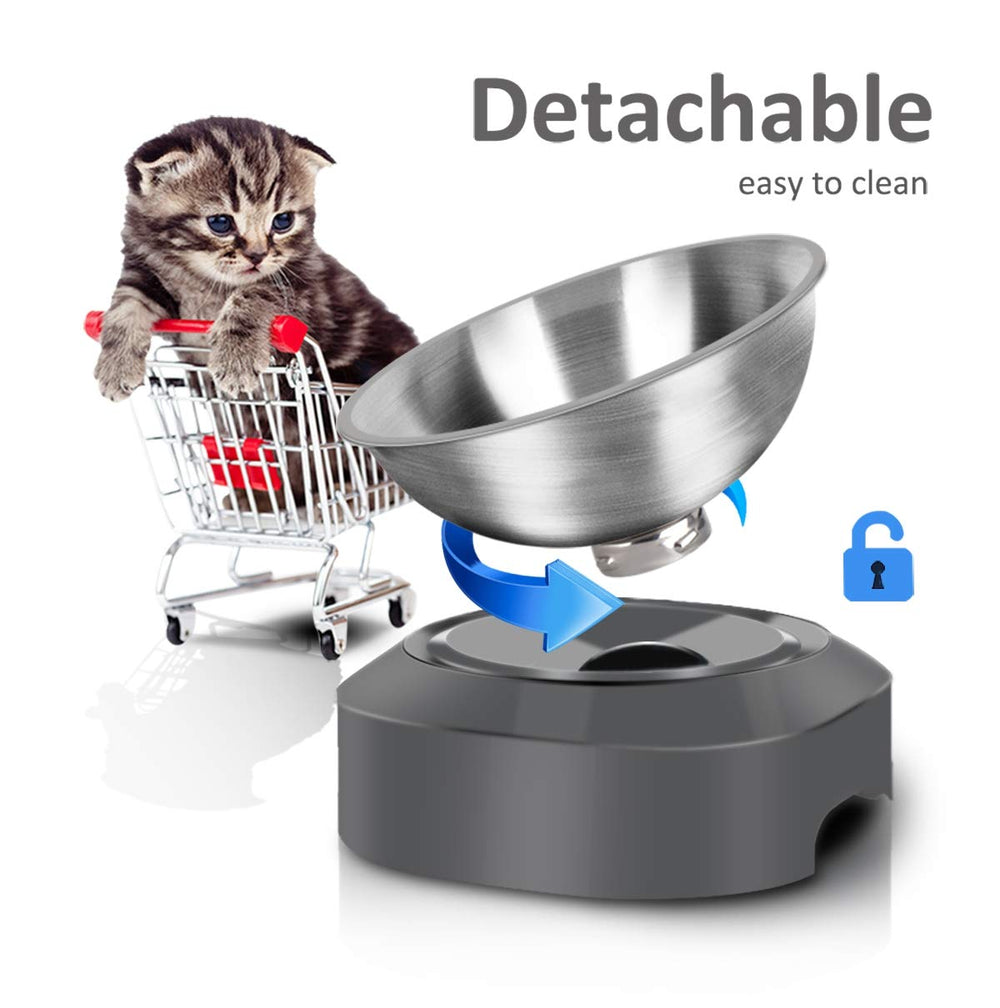 AYADA bol chat base ovale pour collecte et nettoyage facilité