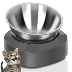 AYADA bol chat surélevé en acier inoxydable pour repas plus confortables