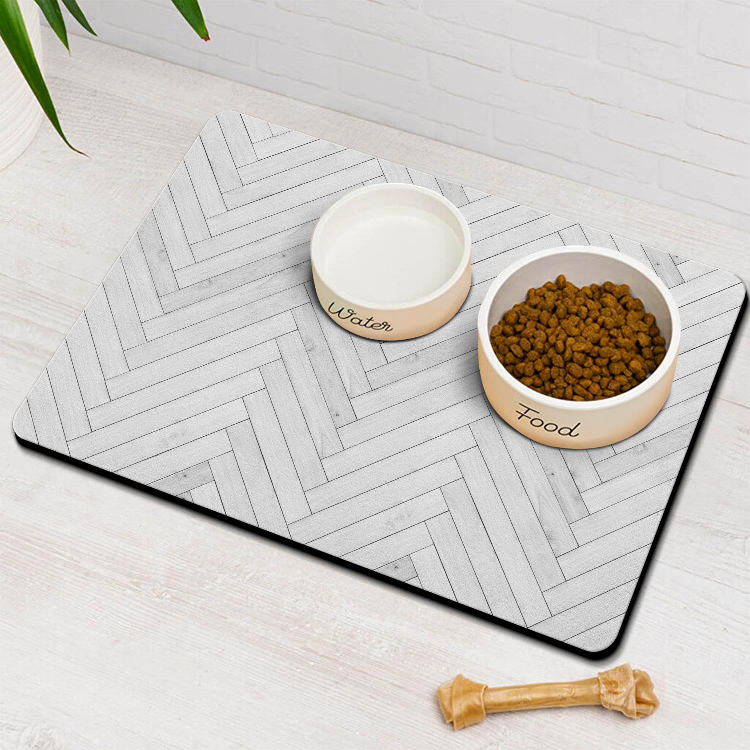 Ayiashiab - tapis alimentation chien absorbant pour repas propres.