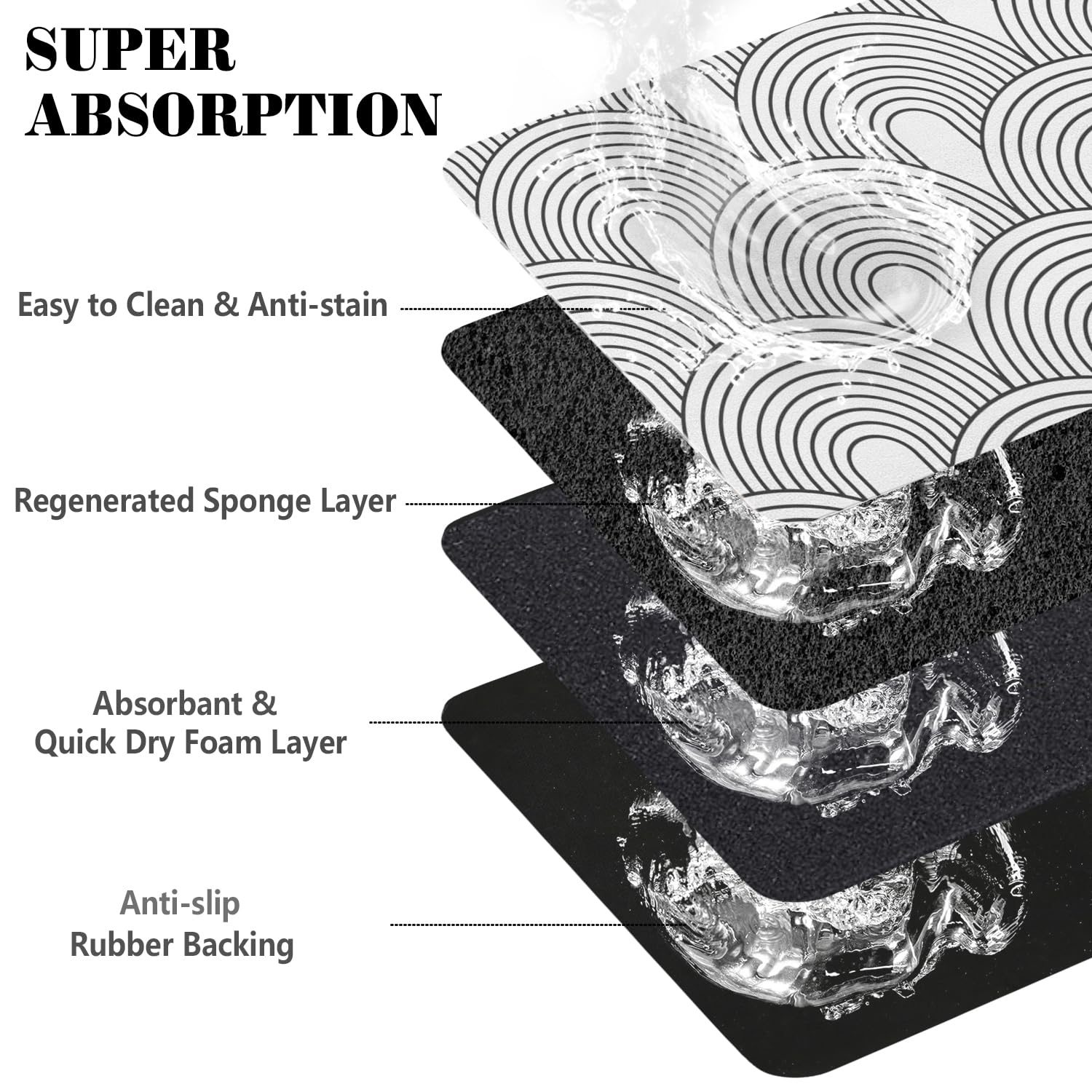 Tapis Ayiashiab antidérapant caoutchouc, offre sécurité lors des repas.