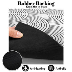 Tapis Ayiashiab nettoyage facile, se nettoie rapidement avec un chiffon humide.