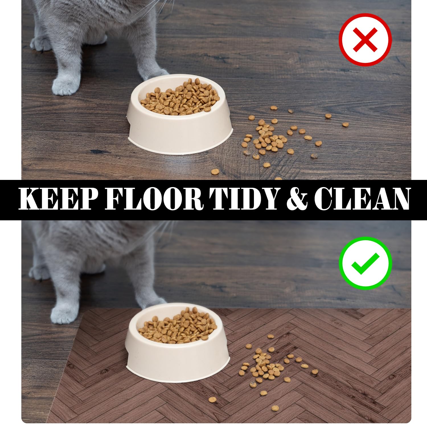 Tapis Ayiashiab nettoyage facile, essuyage rapide après repas.