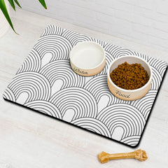 Tapis Ayiashiab pour nourriture chiens et chats absorbant, protège le sol des éclaboussures.