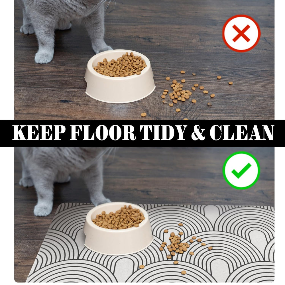 Tapis Ayiashiab polyvalent, idéal sous distributeur d'eau et sous nourriture.