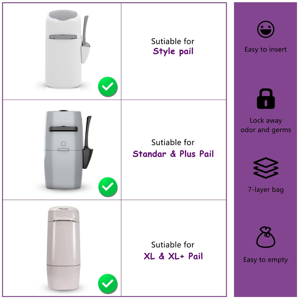 AYKEME recharge Genie pour seaux standard et Plus, installation sans effort.