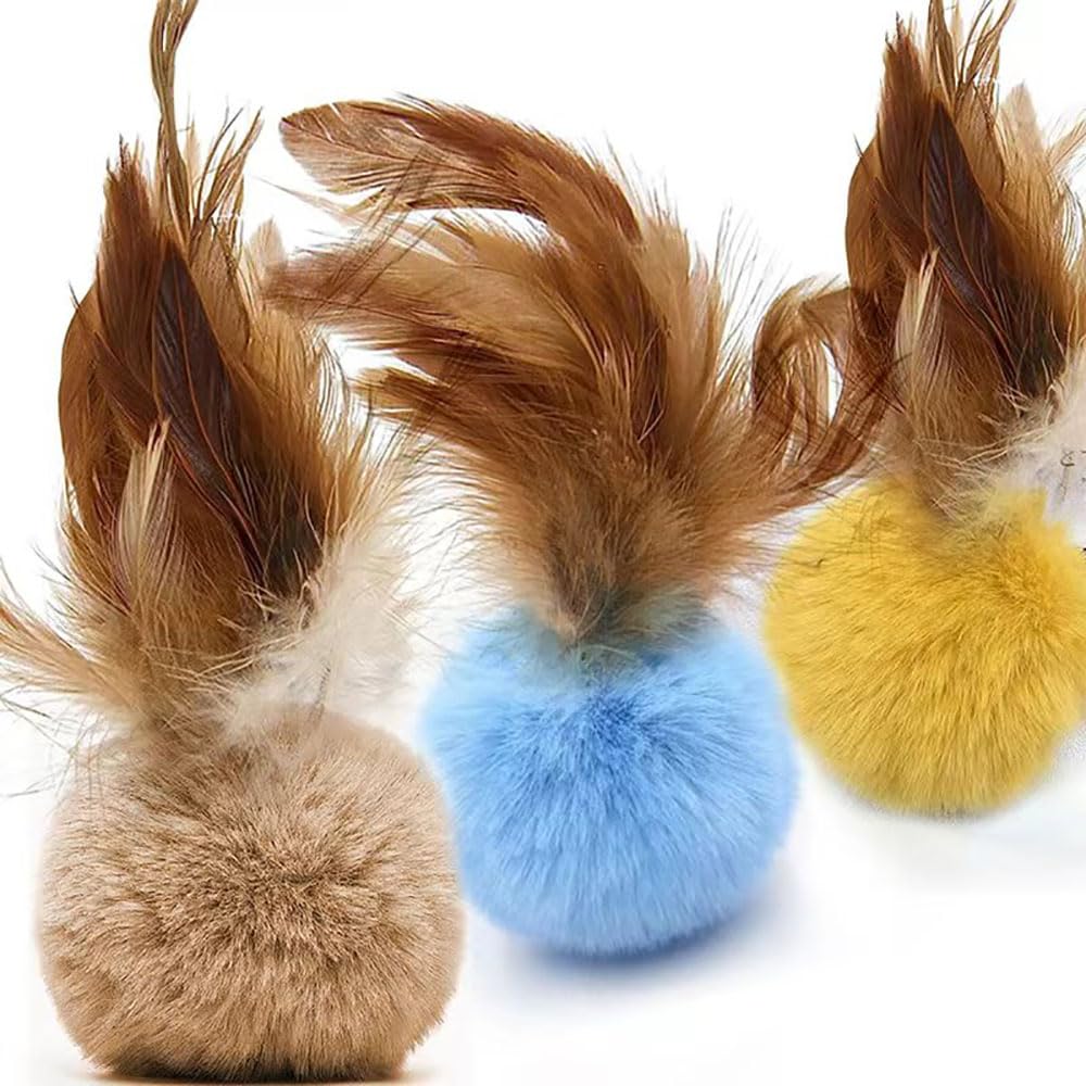 AZOFFYIU plume chat interactif, stimulation visuelle et activité ludique.