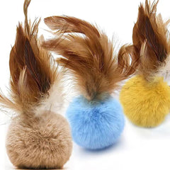 AZOFFYIU plume chat interactif, stimulation visuelle et activité ludique.