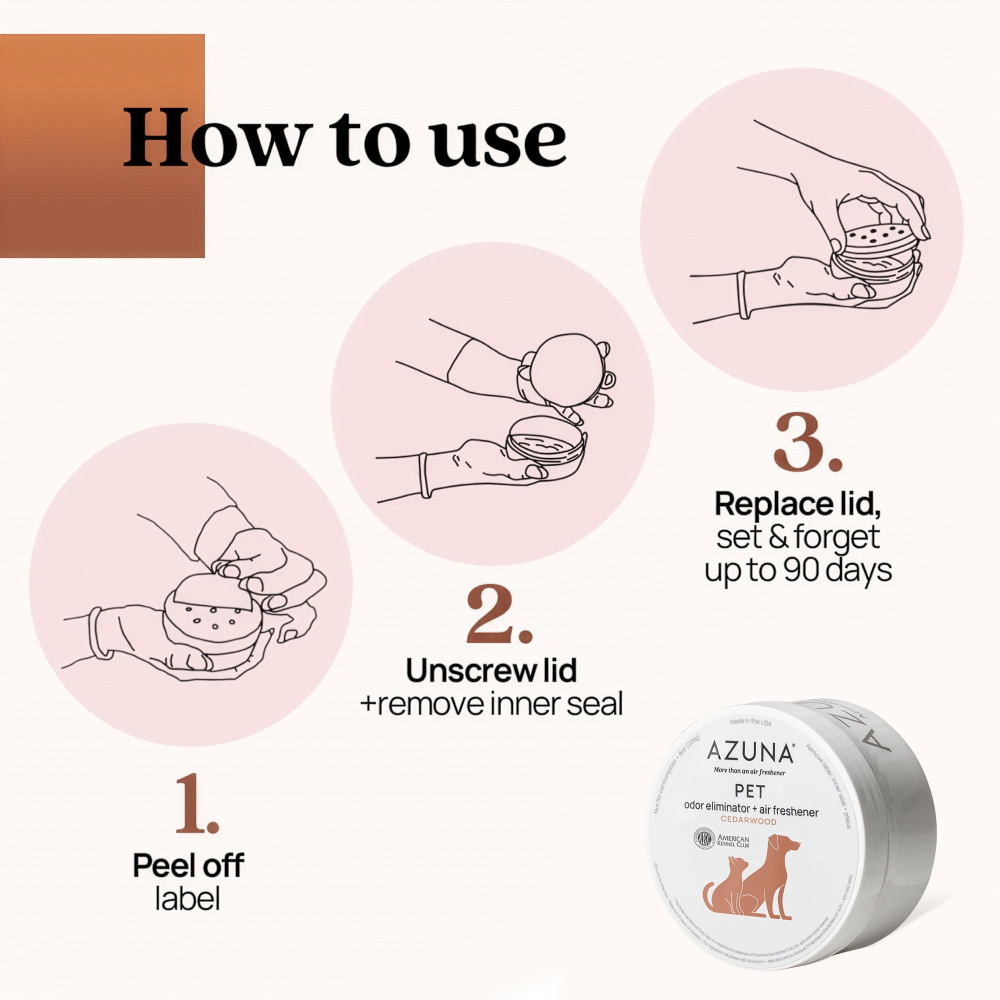 Azuna emplacement salon – zone d odours d animaux, effet discret