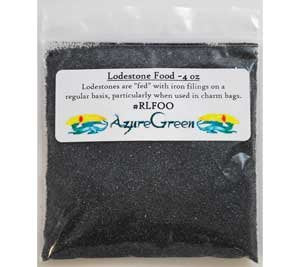 AzureGreen Lodestone Nourriture 4oz, offrande pour prospérité et guérison spirituelle.
