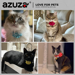 Collier azuza chat velours doux, confort quotidien pour le cou.
