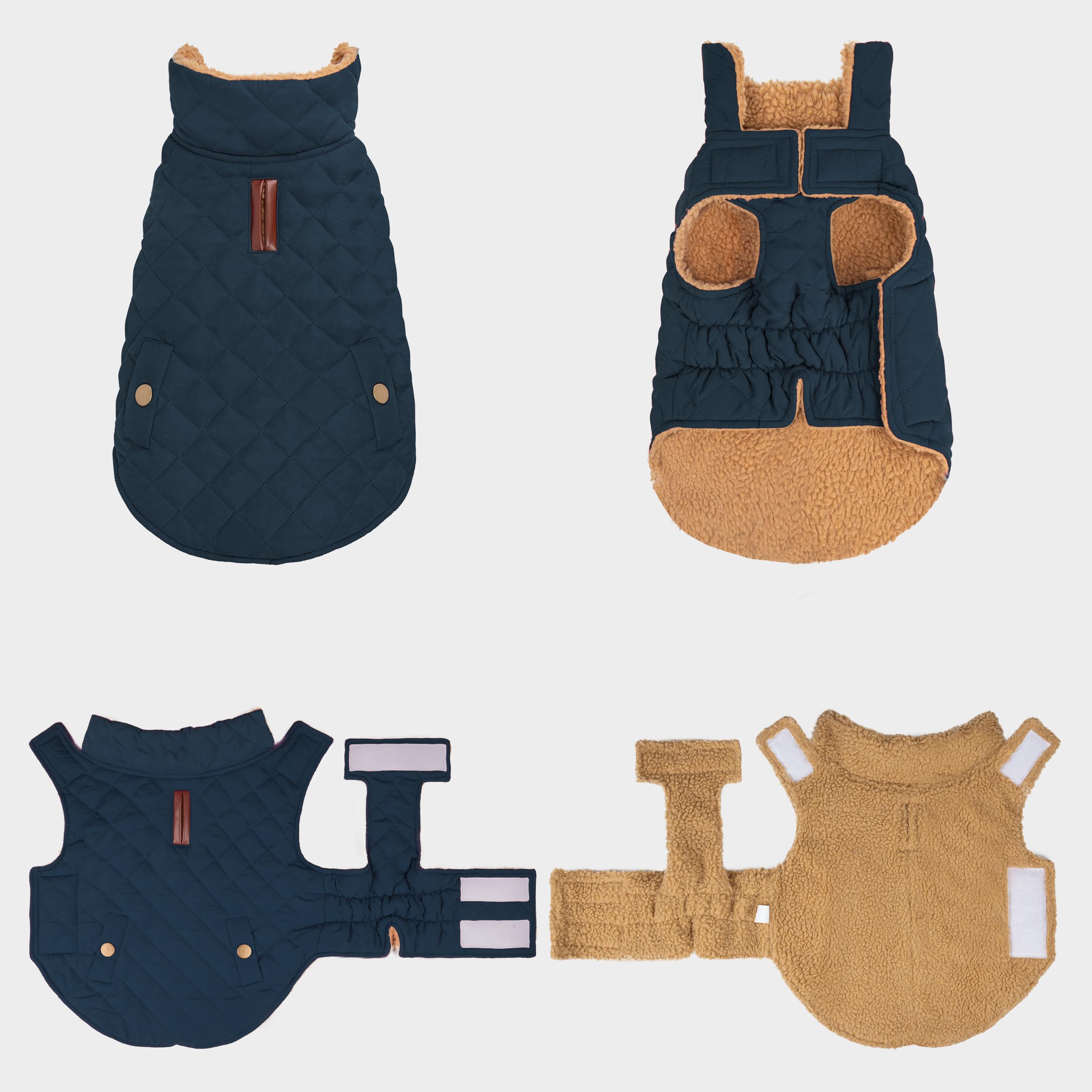 azuza manteau chien ceinture élastique confort et liberté de mouvement.