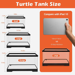AZV petit aquarium tortue: filtre silencieux et eau claire pour le salon