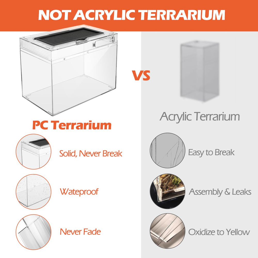 AZV terrarium: base étanche facilitant le nettoyage et l'entretien.