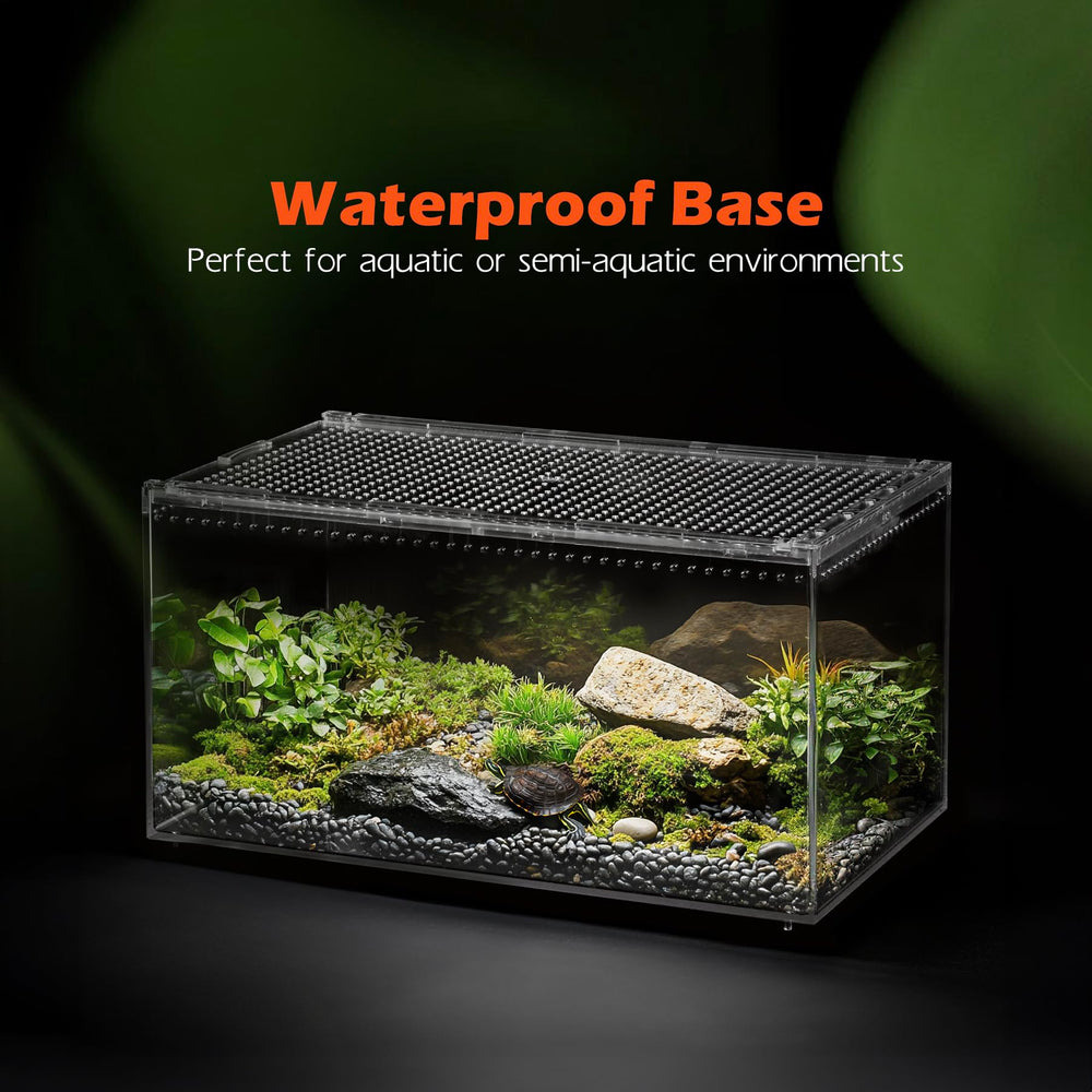 AZV Terrarium design durable, habitat réutilisable et clair.