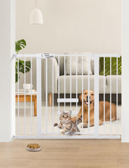 Barrière Babelio 36 pouces haute pour bébés et animaux, sécurité et passage pratique.