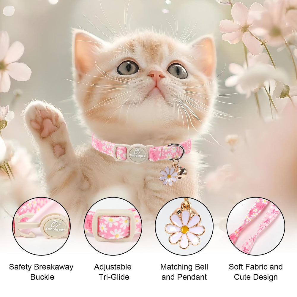 Collier Babole Pet avec clochette métallique pour repérer le chat.