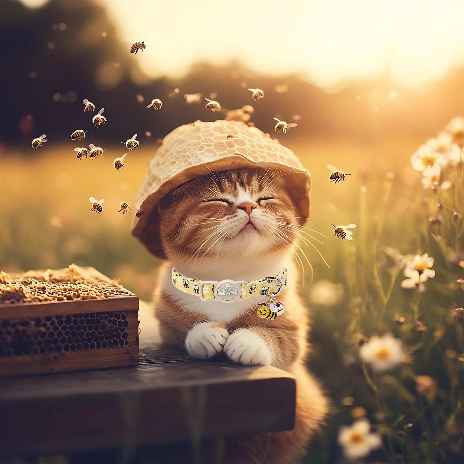 Babole Pet collier chat réglable — ajustement précis pour un maintien confortable.