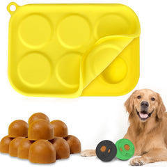 BABORUI moules à 6 cavités pour friandises chien avec couvercle, pratique et réutilisables.