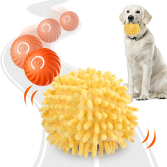 BABORUI balle-electrique avec housse orange, stimulation et jeu interactif pour chien.
