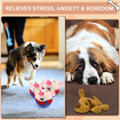 BABORUI jouet chien cochon rouge rechargeable, prêt pour de longues sessions de jeu.