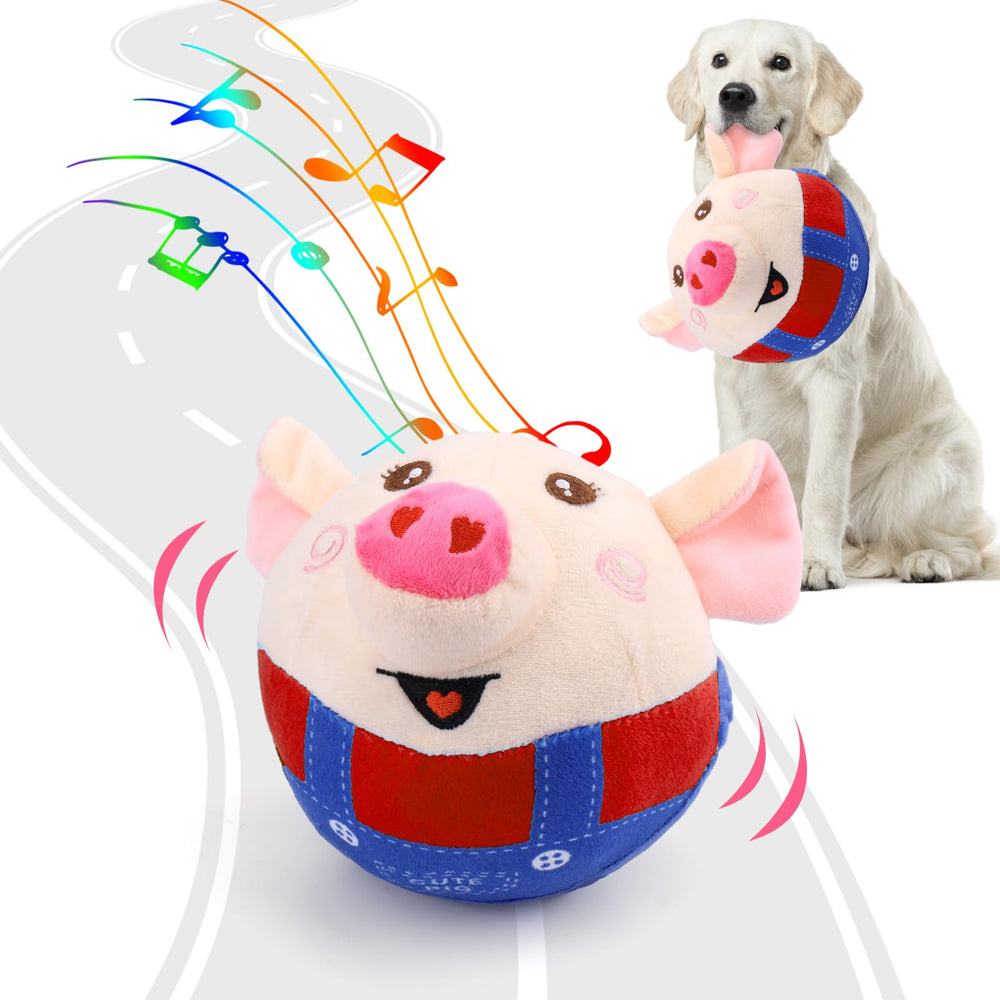 BABORUI jouet cochon rouge sauteur pour chien, stimule l’exercice et l’engagement.