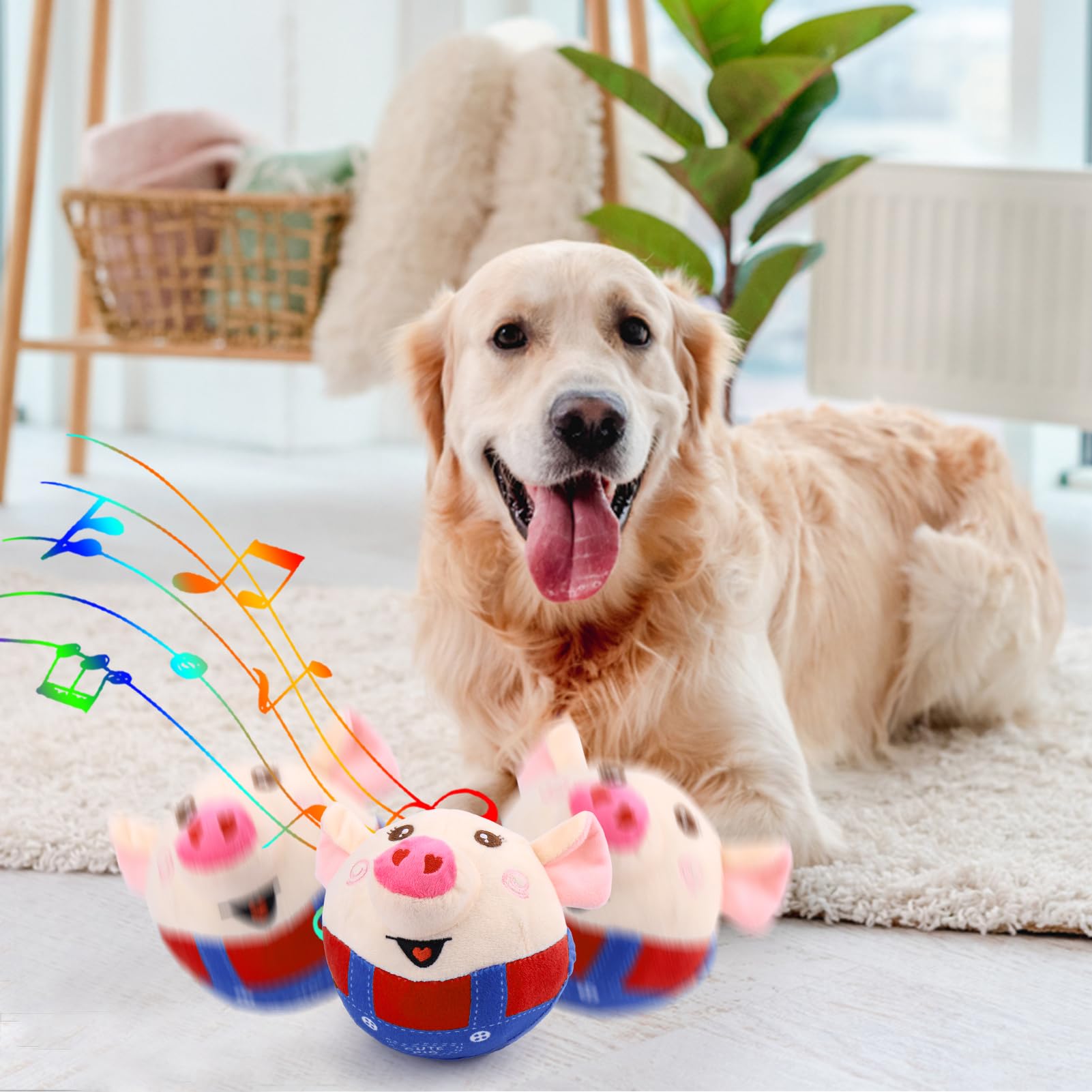 BABORUI cochon rouge pour chien, favorise l’éveil et la dépense physique.