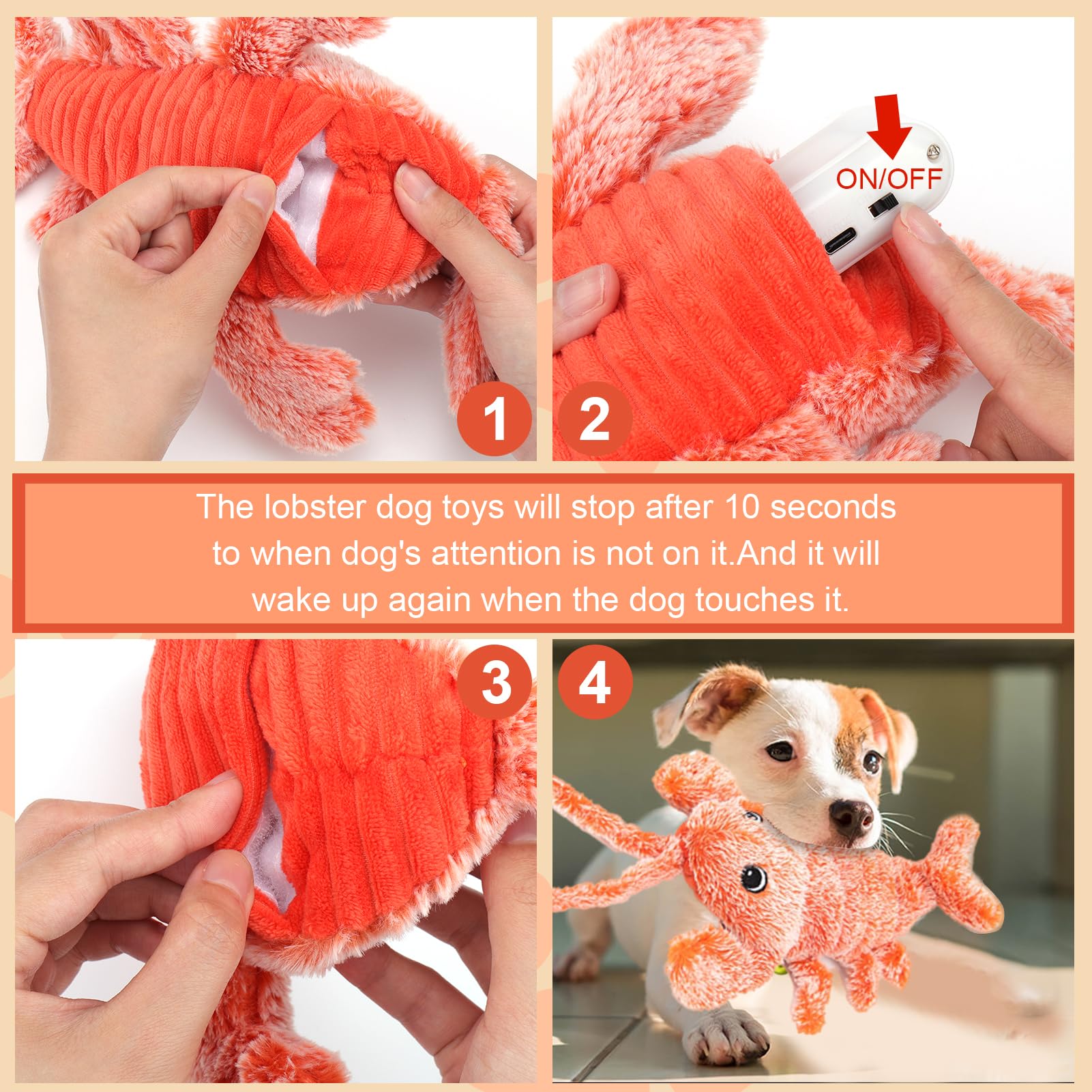 BABORUI: homard protégé par peluche, résistance contre les morsures.