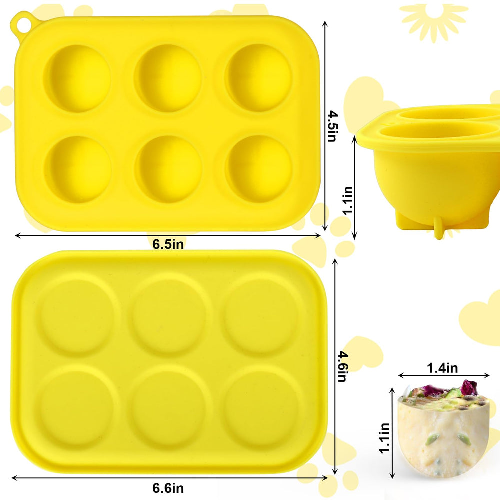 BABORUI moules 6 cavités pour friandises glacées chien, démoulage facile.