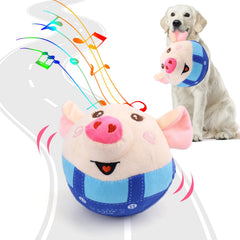 BABORUI Cochon interactif: jouet qui saute et émet un cri pour stimuler l'attention du chien.