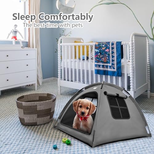 Babyezz Den intérieur gris pour chats et petits chiens, nid douillet.