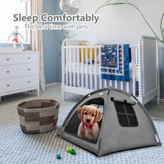 Babyezz Den intérieur gris pour chats et petits chiens, nid douillet.
