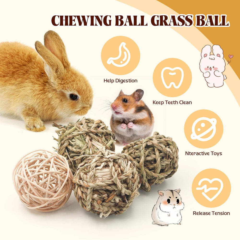Bac-kitchen balle herbe roulante pour lapin, encourage déplacement et mastication.