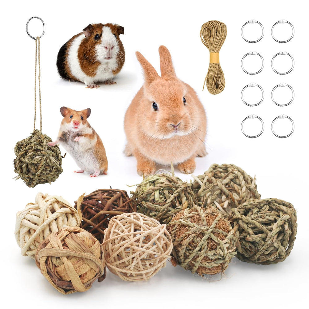 Bac-kitchen balle herbe suspendue pour lapin, stimulation naturelle et enrichissement.