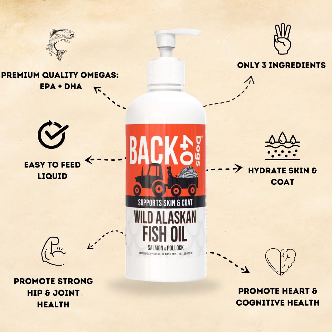 Back 40 Dogs cerveau et cognition — DHA Omega-3 pour le développement possible.