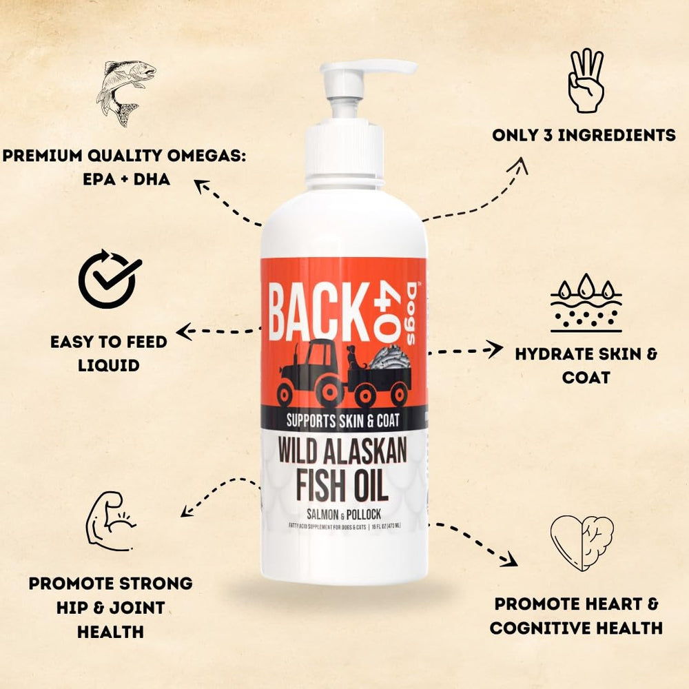 Back 40 Dogs cerveau et cognition — DHA Omega-3 pour le développement possible.