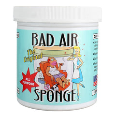 Bocal Bad Air Sponge ouvert montrant le processus de déodorisation