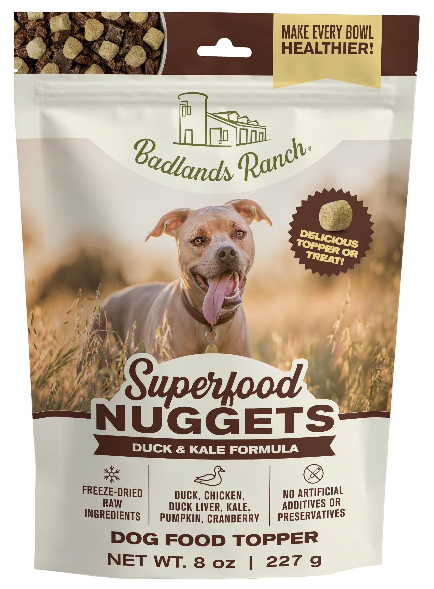 Nuggets BADLANDS RANCH emballage 227 g, dosage pratique.